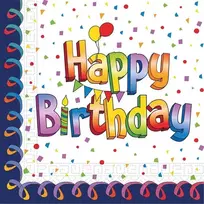 Nežinomas Popierinės servetėlės B-DAY, 330×330 mm, 20 vnt.