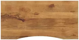 Rašomojo stalo stalviršis su linkiu, 120x50x2,5 cm, mango