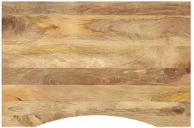 Rašomojo stalo stalviršis su linkiu, 90x60x2,5cm, mango masyvas