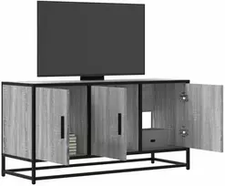 TV staliukas Televizoriaus spintelė, pilka, 100x35x50cm, mediena ir metalas