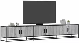 TV staliukas Televizoriaus spintelė, pilka ąžuolo, 240x35x41cm, mediena