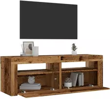 TV staliukas Televizoriaus spintelė su LED, medienos, 120x35x40cm, mediena