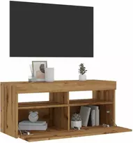 TV staliukas Televizoriaus spintelė su LED, artisano, 90x35x40cm, mediena
