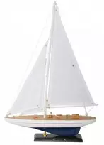 Deco Gifts Medinis jachtos modelis Enterprise, 49 cm – J klasė, burlaivių mėgėjams