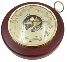 Feingeratebau K Fischer Vokiškas barometras Fischer 1366R-22, matomas mechanizmas, žalvaris, bukas