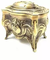 Deco Gifts Auksinė metalinė dėžutė - 2139M