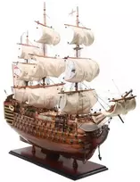 Mirtop HMS Victory burlaivio modelis 97 cm – rankų darbo laivo dekoracija
