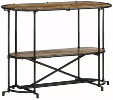 Konsolinis staliukas, 110x42x76cm, perdirbtos medienos masyvas