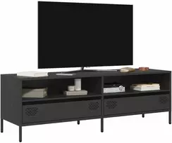 TV staliukas Televizoriaus spintelė, juoda, 135x39x43,5cm, plienas