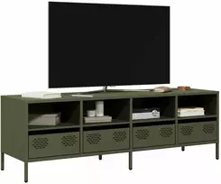 TV staliukas Televizoriaus spintelė, alyvuogių, 135x39x43,5cm, plienas