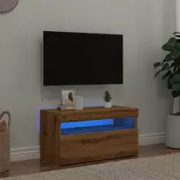 TV staliukas Televizoriaus spintelė su LED, artisano, 75x35x40cm, mediena