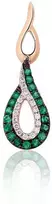 Auksinis pakabukas - 0.87 g. - 26 mm. - Briliantai (0,06Ct), Smaragdas (0,182Ct)