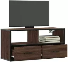 TV staliukas Televizoriaus spintelė, ruda, 80x31x39,5cm, mediena/metalas