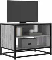TV staliukas Televizoriaus spintelė, pilka, 61x40x46cm, mediena ir metalas