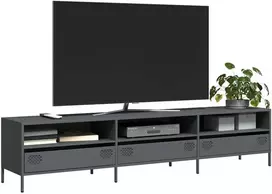 TV staliukas Televizoriaus spintelė, antracito, 202x39x43,5cm, plienas