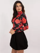 Italy Moda Suknelė-DHJ-SK-19959.35-juoda-raudona