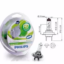 Philips Lempučių komplektas 55W 12V PX26d H7 EcoVision