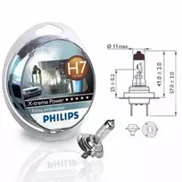 Philips Lempučių komplektas 55W 12V PX26d H7 X-treme Power+80%
