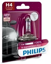 Philips Lemputė 60/55W 12V P43t H4 X-TREMEVISION Pro150+150% BLISTERIS
