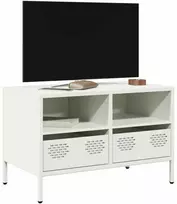 TV staliukas Televizoriaus spintelė, baltos, 68x39x43,5cm, plienas