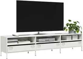TV staliukas Televizoriaus spintelė, balta, 202x39x43,5cm, plienas