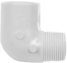 Nibco Alkūnė 410-007, PVC-U, 3/4″x90° išor. srieg./klij. vid