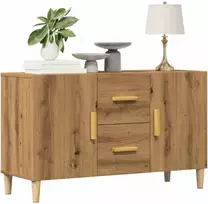 Šoninė spintelė, artisano ąžuolo, 100x36x60cm, apdirbta mediena