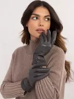 Wool Fashion Italia Tamsiai mėlynos moteriškos pirštinės: Dydis - L/XL