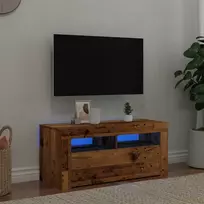 TV staliukas Televizoriaus spintelė su LED, medienos, 90x35x40cm, mediena