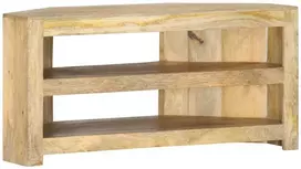 TV staliukas Kampinė televizoriaus spintelė, 90x45x45cm, mango masyvas