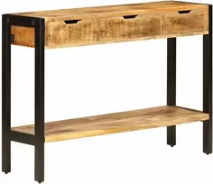 Šoninė spintelė su 3 stalčiais, 110x35x75cm, mango med. mas.
