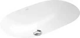 Villeroy & Boch O.novo - po stalviršiu montuojamas praustuvas be skylės maišytuvui, su perpildymo vožtuvu, , 60x35 cm, baltas, su Ceramicplus 416260R1
