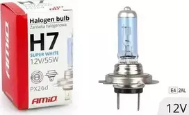 Halogeninė lemputė H7 12V 55W UV filtras (E8) itin balta amio-01157