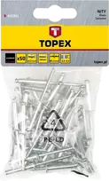 Topex Aliuminio kniedžių komplektas 50 vnt. 3.2x9.6 mm