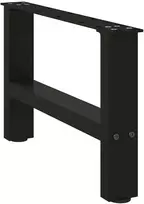 Kavos staliuko kojelės, juoda, 2 vnt., 50x(30-31)cm, plienas