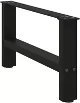 Kavos staliuko kojelės, juoda, 2 vnt., 70x(30-31)cm, plienas