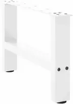 Kavos staliuko kojelės, balta, 2 vnt., 50x(30-31)cm, plienas