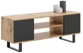 Luco TV staliukas Focus 135cm Auksinis ąžuolas/juodas
