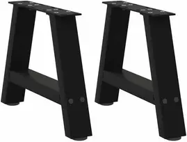 Kavos staliuko kojelės, A formos, 2 vnt., juodos, 50x(30-31) cm, plienas