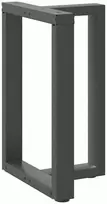 Valgomojo stalo kojos, T formos, 2 vnt., antracito spalvos, 50x35x(72-73) cm, plienas