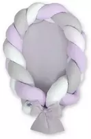 My Sweet Baby Pintas kūdikio lizdas 2in1, baltas–lilac–pilkas