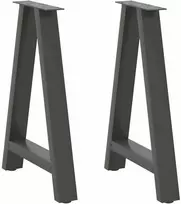 Valgomojo stalo kojos, 2 vnt., antracito spalvos, 60x(72-73) cm, plienas