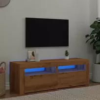 TV staliukas Televizoriaus spintelė su LED, artisano, 120x35x40cm, mediena
