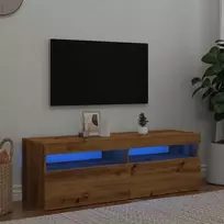 TV staliukas Televizoriaus spintelė su LED, artisano, 120x35x40cm, mediena