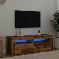 TV staliukas Televizoriaus spintelė su LED, medienos, 120x35x40cm, mediena