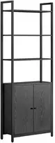 Songmics Vasagle Knygų lentyna 24 x 60 x 159,5 cm juodmedžio juodos-juodos-juodos-juodos spalvos