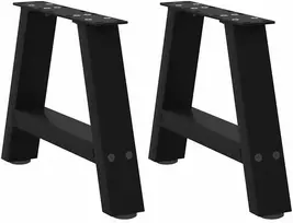 Kavos staliuko kojelės, A formos, 2 vnt., juoda, 30x(30-31)cm
