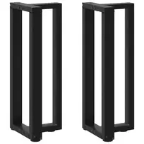 konsolės stalo kojos, 2 vnt., juoda, 38x25x(72-73)cm, plienas