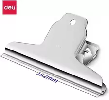 Metalinis spaustukas DELI 102mm, 3vnt/pak
