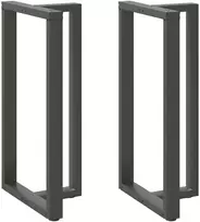 Baro stalo kojos, T formos, 2 vnt., antracito spalvos, 60x35x(110-111) cm, plienas